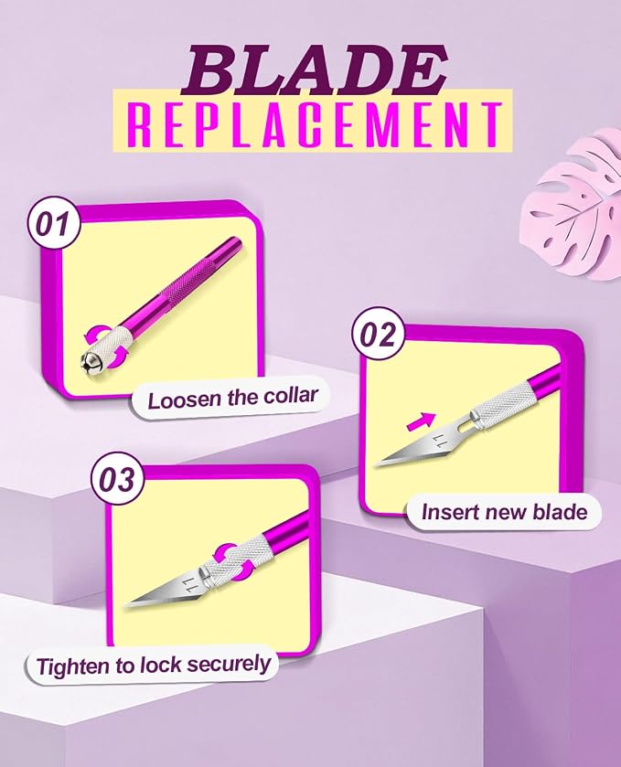 DIYSELF Craft Knife with 10 Extra #11 Blades, Precision Hobby Knife Set with - Image 6