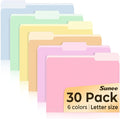 SUNEE File Folders, 30 Pack Manilla Folders 8.5 x 11, Colored File Folders Home by SUNEE