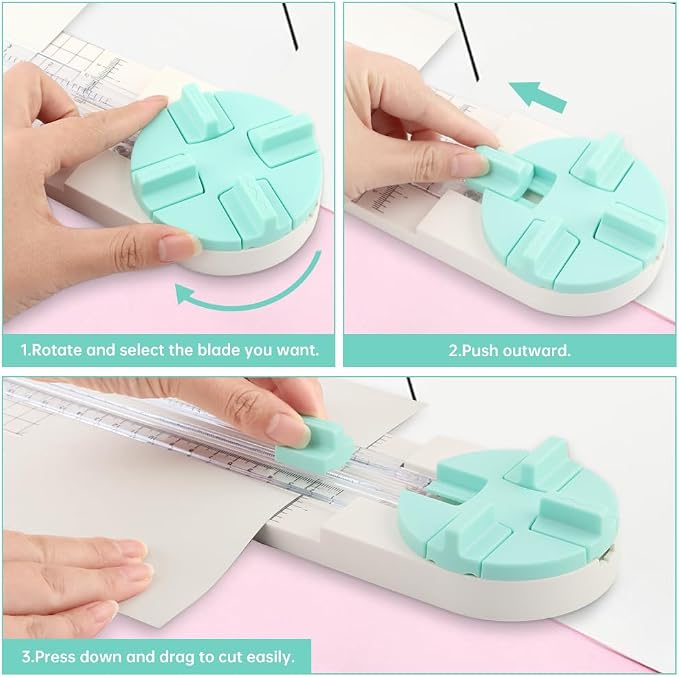 A5 Paper Cutter, 4 in 1 Paper Trimmer Photo Cutter, Scrapbook Papers Craft - Image 5