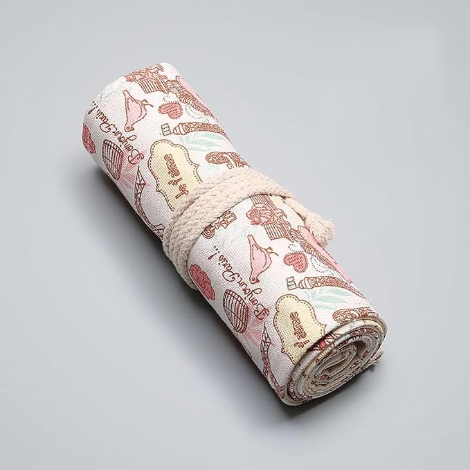 DIYOMR 12/24/36/72 Slots Pencil Wrap Pencil Rolls, Artist Colored Pencils Roll - Image 5