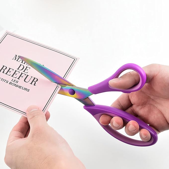 Craft Scissors Set of 3 Pack, All Purpose Sharp Titanium Blades Shears - Image 6