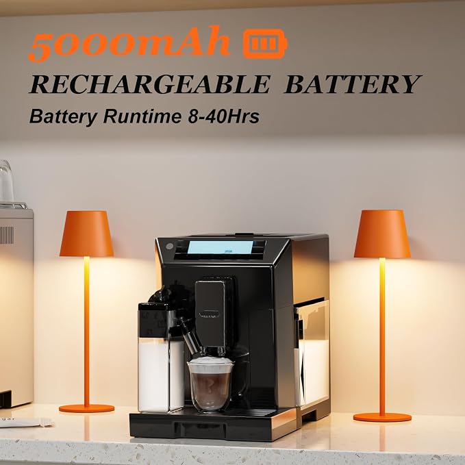 Kakanuo Cordless Table Lamp Rechargeable Orange - Image 3