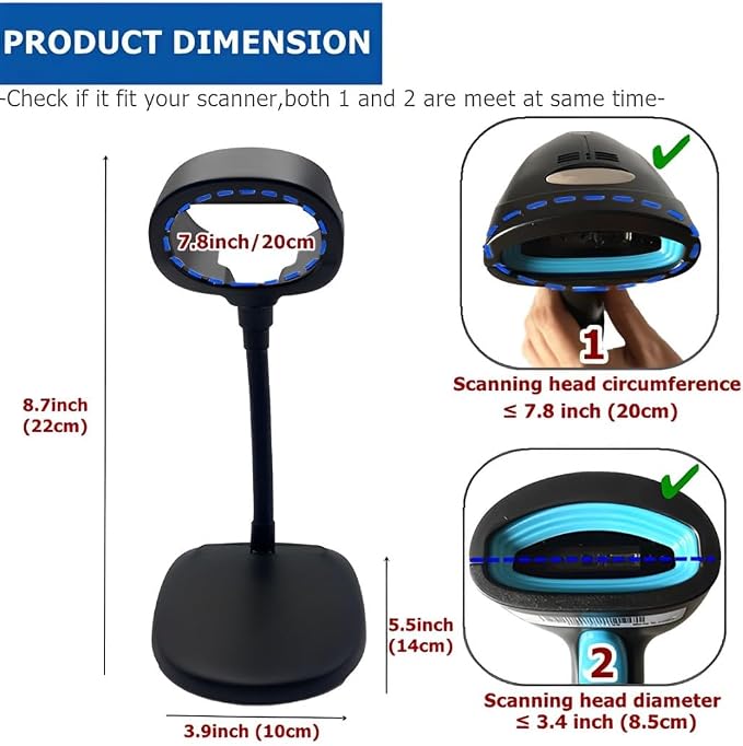 Weighted Scanner Holder for Honeywell 1900 Hands Free Barcode Scanner Holder - Image 4