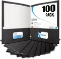 BIBRADAA® 100 Packs Black File Folders, Paper Folder Surface by BIBRADAA
