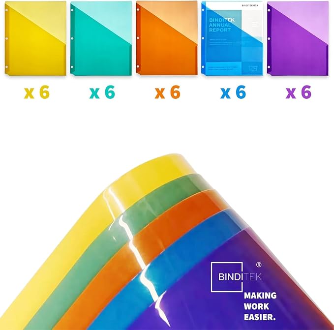 Binditek 30 Pack Poly Slash File Jackets - Image 3