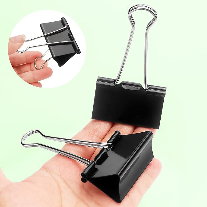ZZTX 12 Pack Large Binder Clips 2.0 Inches Black | Paper Clamps Clips, Durable - Image 4