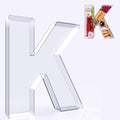 11" Acrylic Letter Charcuterie Box, Reusable Fillable Alphabet Number Shaped by RUFHVTY