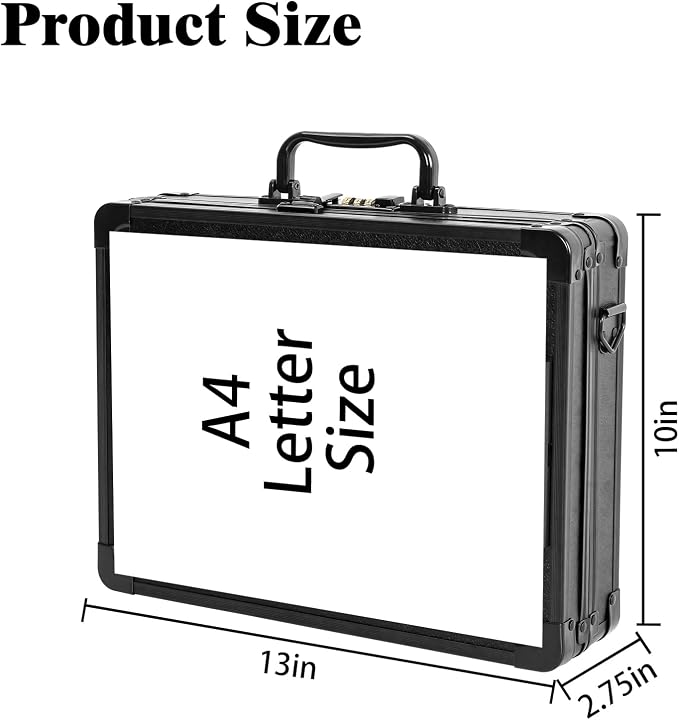 Clipboard with Storage Combination Lock with Handle, Metal clipboard with - Image 6