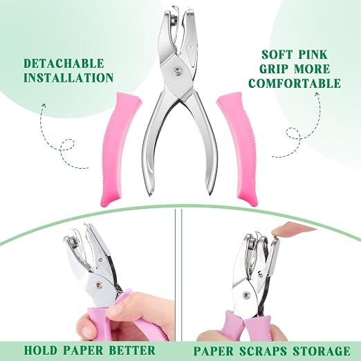 Lothee 8 Pcs Hole Punch Shapes Single Hole Paper Punchers - Image 3