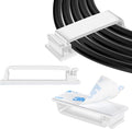 XHF 80 PCS Self Adhesive Cable Clips White, Wire Clips Cable Management Wire by XHF