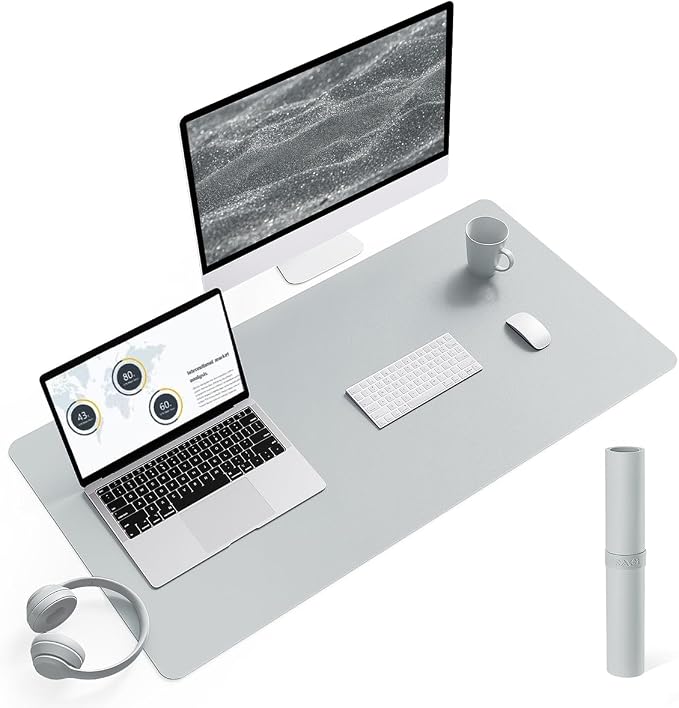 YSAGi Non-Slip Leather Desk Pad L Size, Waterproof Laptop Computer Desk by YSAGi