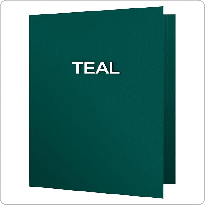 Oxford Twin-Pocket Folders, Textured Paper, Letter Size, Holds 100 Sheets - Image 3