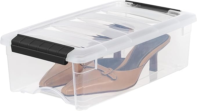 IRIS USA 6 Qt Stackable Plastic Storage Bins - Image 4