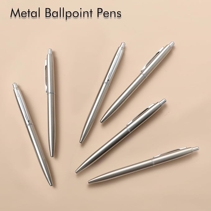 ChaoQ 6 Pcs Retractable Metal Ballpoint Pens, - Image 2