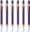6 Pcs Blue Ink Ballpoint Pen by Lragvtbk