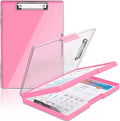 SFLHHDM Clipboard with Storage, Heavy Duty Clip Boards 8.5x11 with 2 Storage by SFLHHDM