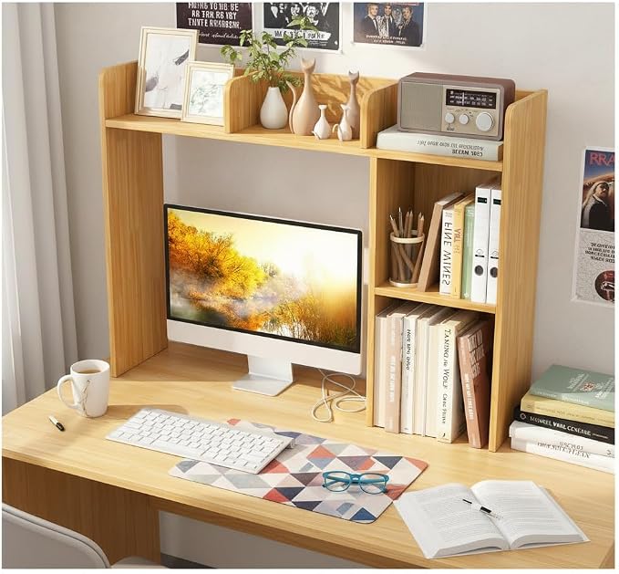 Tangkula Desktop Bookshelf, Countertop Storage Hutch - Image 2