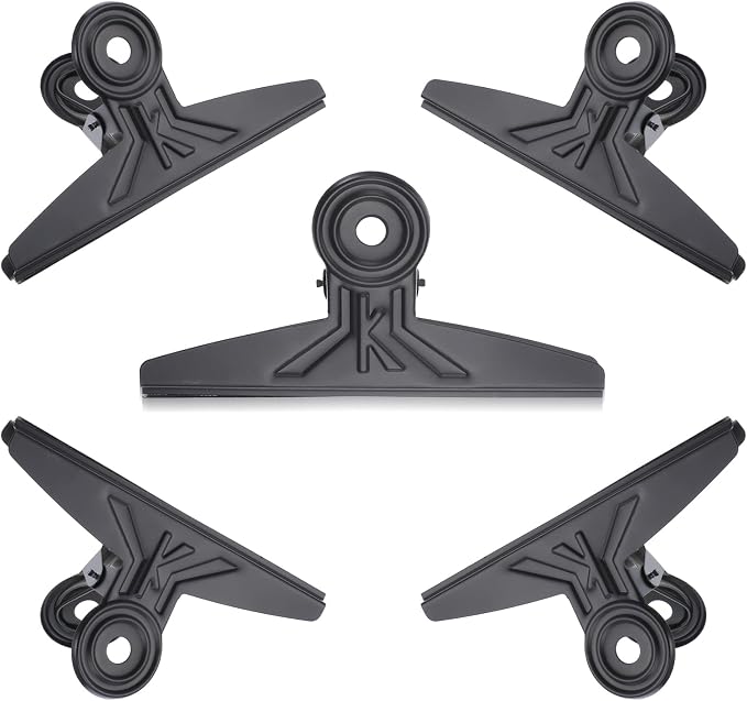 Extra Large Bulldog Clips, 5 Pack Metal Binder Clips Jumbo 7.9 Inches, Paper by Tolare