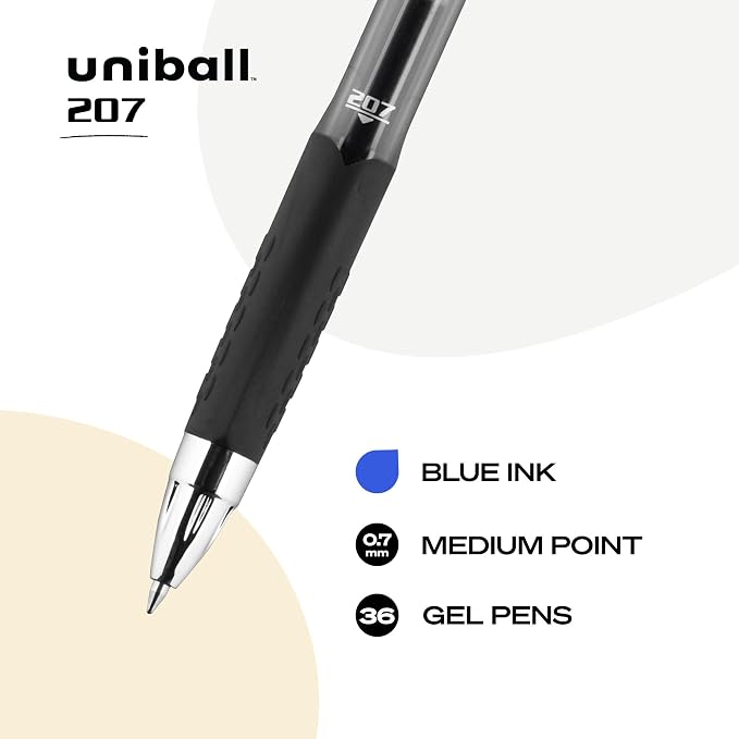 uni-ball 207 Retractable Gel Pens, Medium Point - Image 3