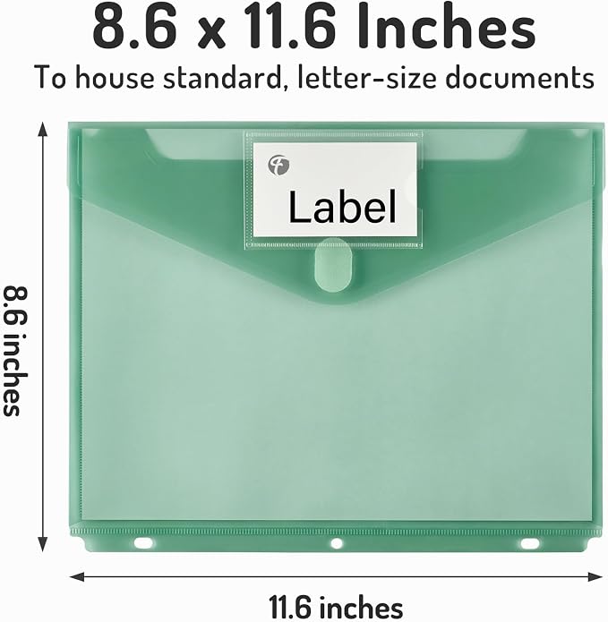 Forvencer Binder Pocket, 24 Pack Super Heavyweight Plastic Folders - Image 2