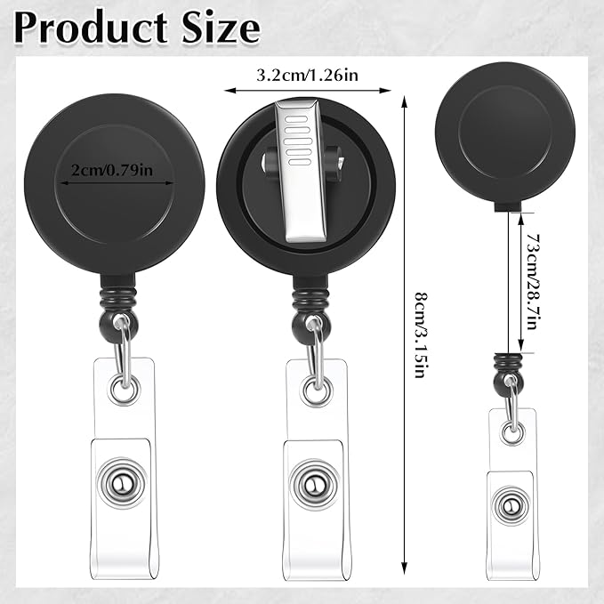 50 Pieces Retractable Badge Reels - Image 3