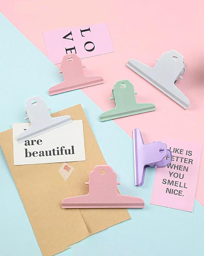 2PCS Extra Large Binder Clips Metal Bulldog Clips Large Paper Clamps Holder - Image 7