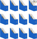 Limitliho 12 Pack Blue Cardboard Magazine Holder by Limitliho