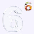 11" Acrylic Number Charcuterie Board Box, Reusable Fillable Number Cake Candy by RUFHVTY