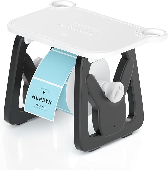 MUNBYN Thermal Label Holder for Rolls and Fanfold Labels | Label Roll Holder by MUNBYN