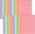 9-Disc Discbound 5 Colorful Line Paper Pre-punched Happy Planners Inserts by Yaridar