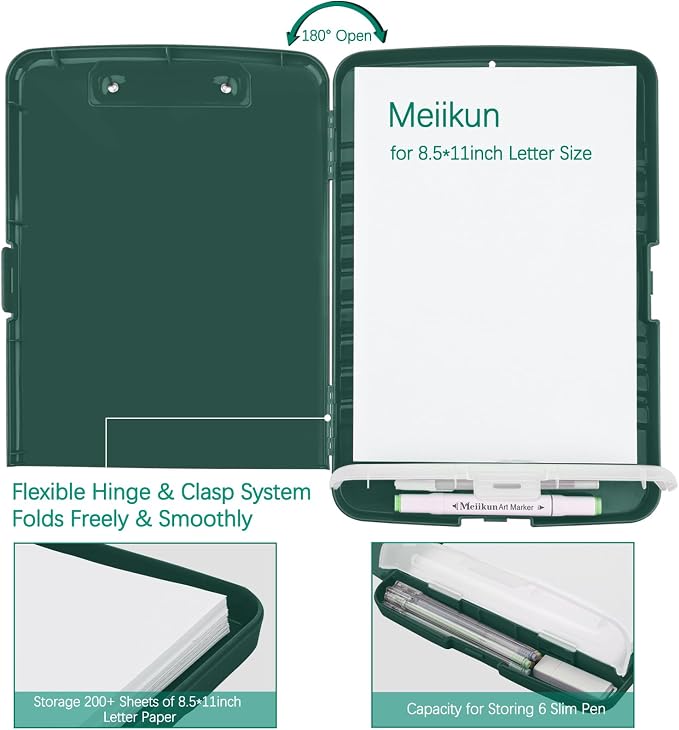 Meiikun Plastic Storage Clipboard, Clipboards - Image 5