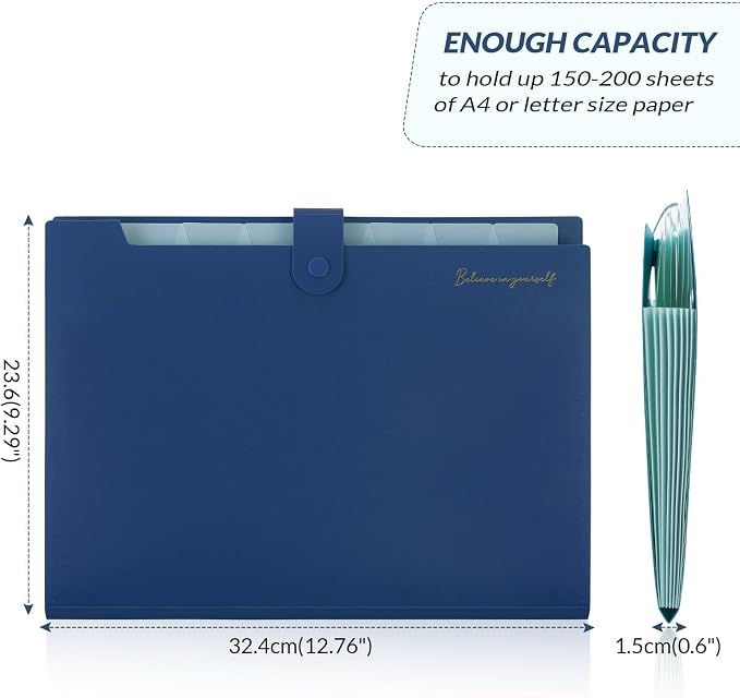 SKYDUE Expanding File Folder, Accordion File Organizer - Image 3