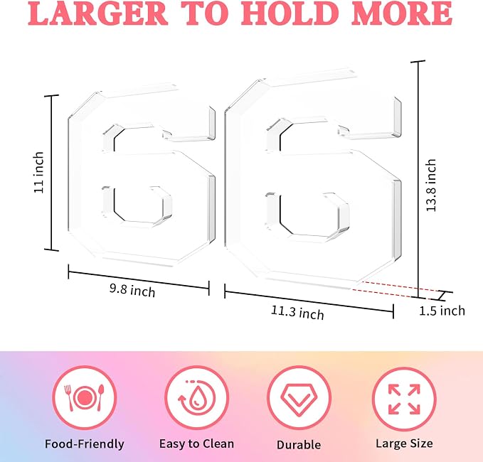 13.8" Acrylic Number Charcuterie Tray, Fillable Number Charcuterie Box - Image 2