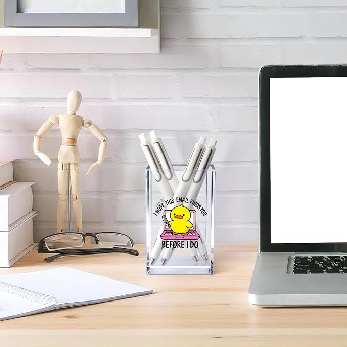 I Hope This Email Finds You Before I Do Acrylic Cosmetic Pencil Pen Holder Cup - Image 4