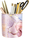 Pink Pen Holder for Desk, Premium Ceramic Pencil Holder Pen Cup Marker Holder by WAVEYU
