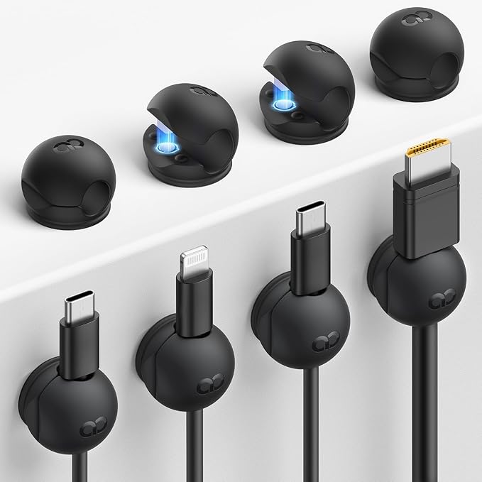 Lamicall 8Pack Magnetic Cord Organizer Clips by Lamicall