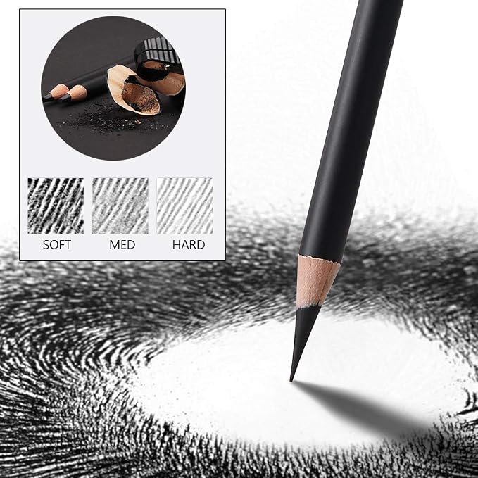 MARKART Professional Charcoal Pencils Drawing Set - Image 3