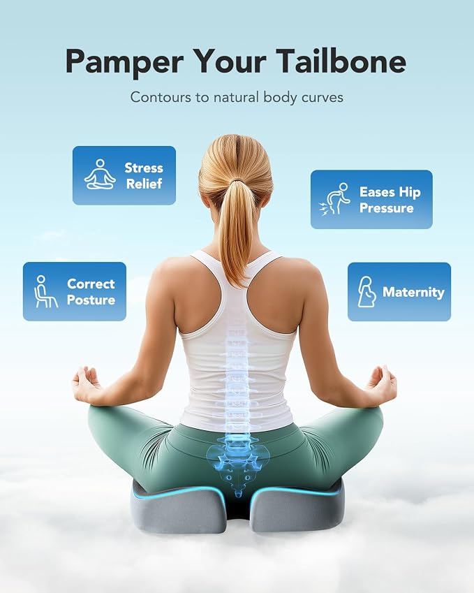 HUANUO Seat Cushion for Office Chair, Extra Large Memory Foam Cushion for - Image 2