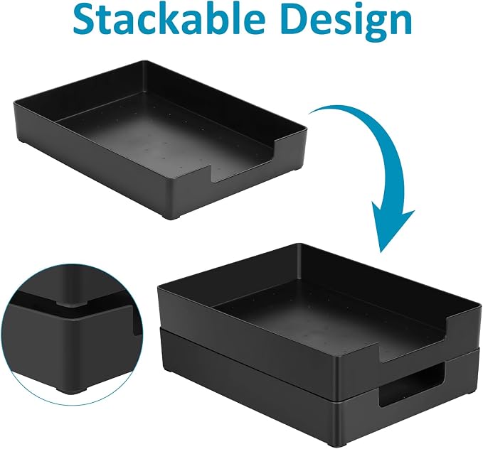 Letter Tray, Desk Organizer Tray, A4 Plastic Paper Tray Organizer - Image 3