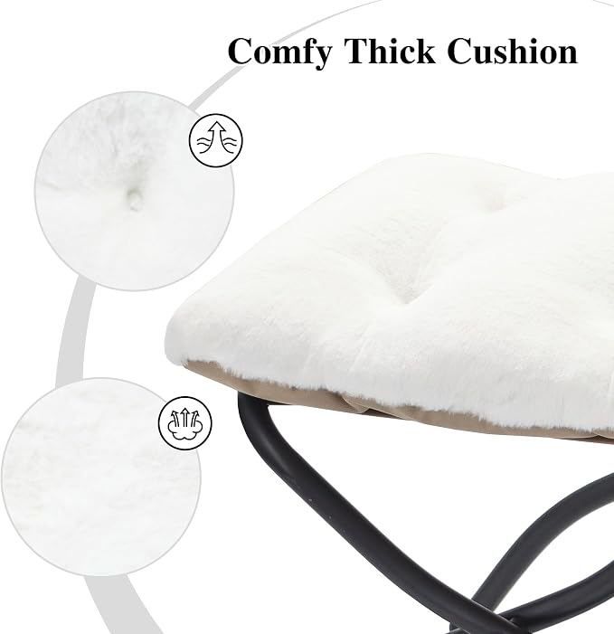 15" Folding Ottoman, Foldable Footrest Stool, Small Foot Stool - Image 6