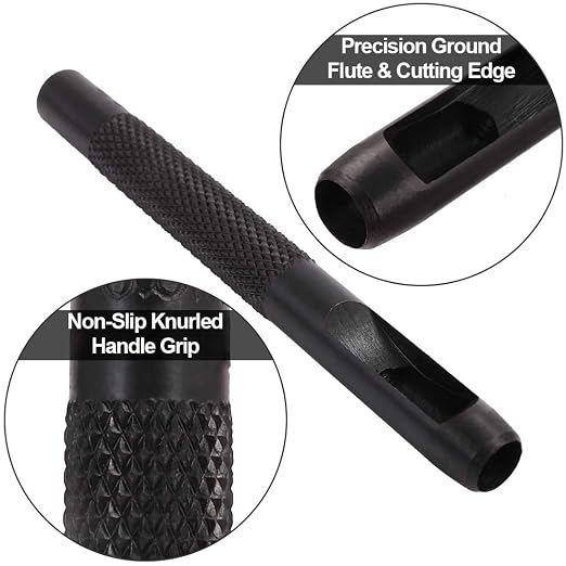 Spurtar Hollow Punch Set 9 Pieces 2.5-10.0mm Leather Punch Set Kit | Heavy Duty - Image 4