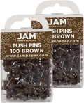 JAM PAPER Colorful Push Pins by JAMPaper