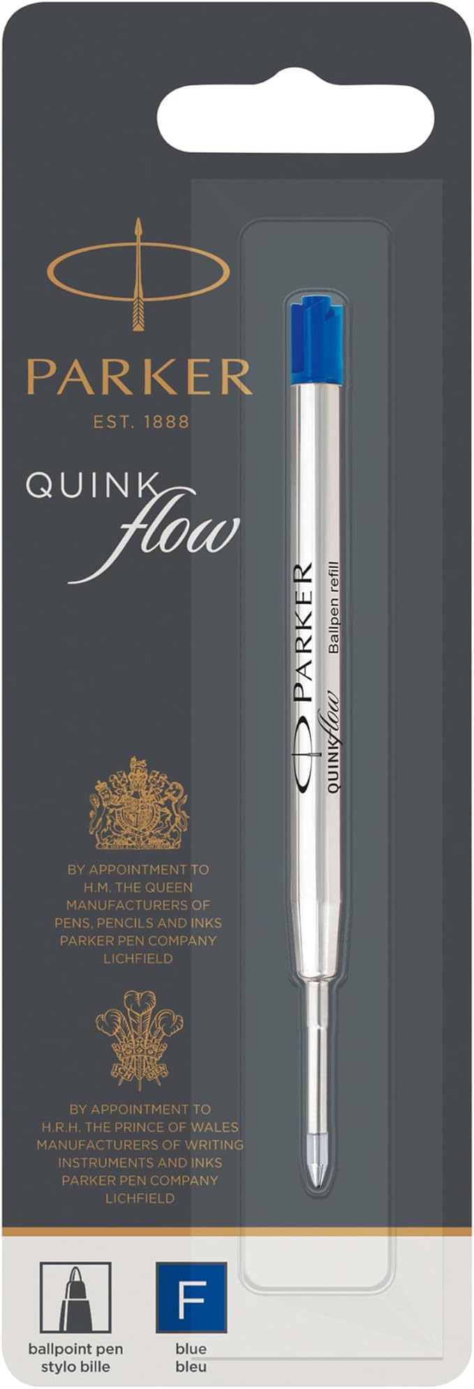 PARKER QUINKflow Ballpoint Pen Ink Refill, Fine Tip - Image 8