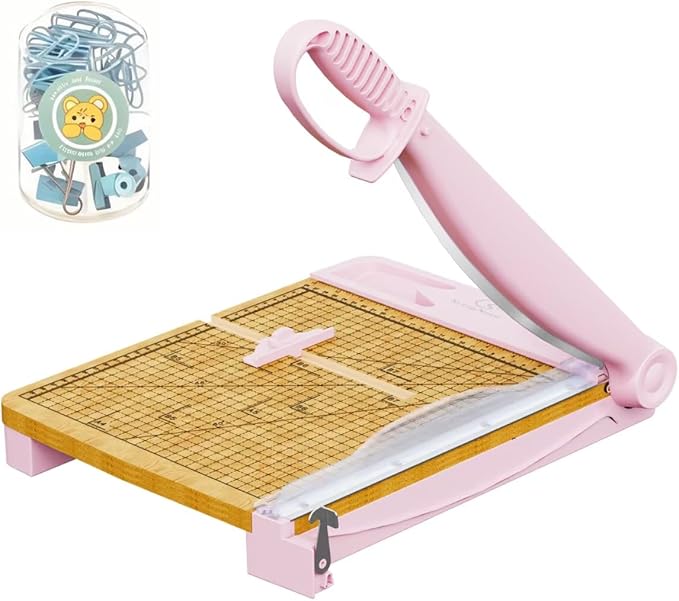 12 Inch Heavy Duty Paper Cutter, Wood Guillotine Paper Cutter & Paper Trimmer by syntpNovo