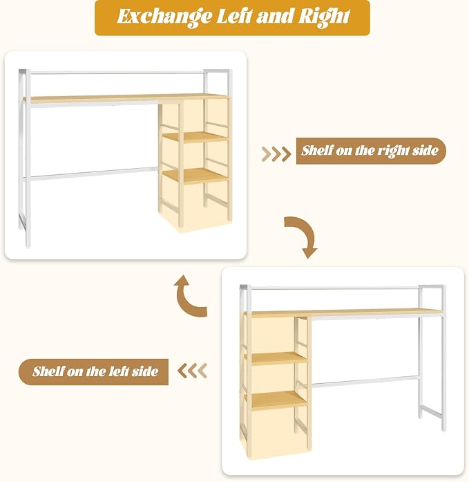 HavenlyYouth Desk Shelf, 38.6 Inch Wood Desk Organizer Shelf - Image 6
