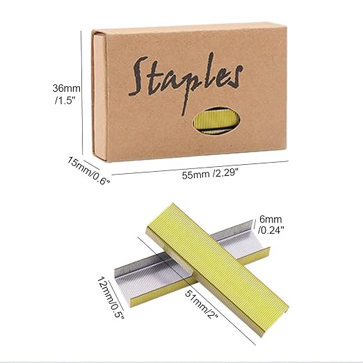 NatSumeBasics 6000 Pure Gold Staples Yellow Colored Staples - Image 6