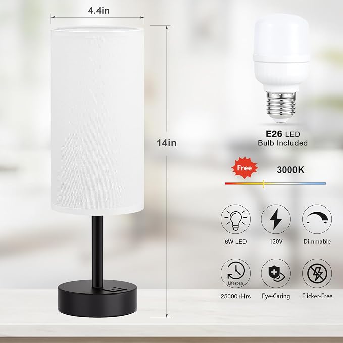 Dicoool White Touch Table Lamp - Image 5