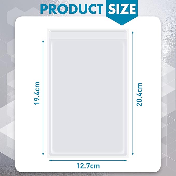 Outus 60 Pcs Self Adhesive Shop Ticket Holders Clear Plastic Sleeves Adhesive - Image 2