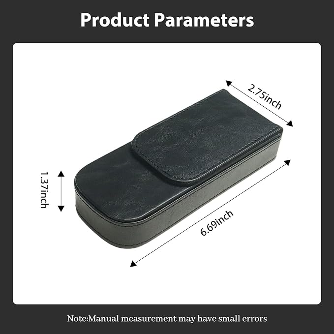 PU Leather Triple Pen Case Pencil Pouch Holder - Image 2