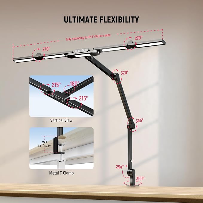 NEEWER Basics 32.5" Clip On Desktop LED Light - Image 6